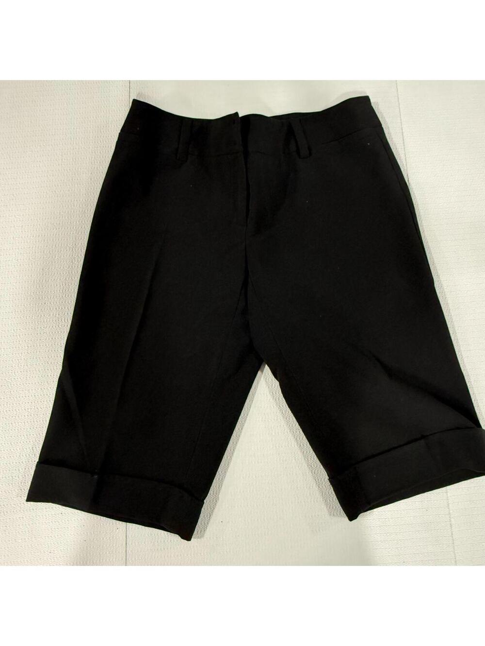 AGB Black Cuffed Bermuda Shorts - Size 6